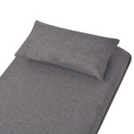 vidaXL Fauteuil pivotant et canapé-lit gris foncé tissu