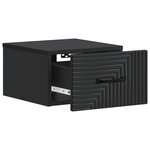 vidaXL Cabinet de chevet mural avec tiroir Noir 34 5 x 33 x 20 cm