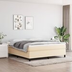 vidaXL Cadre de lit Crème 180 x 200 cm Tissu