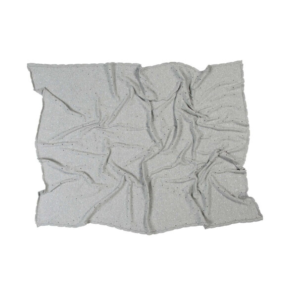 Couverture grise tricotée pour bébé 120 x 90 cm