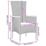 vidaXL Ensemble de salle à manger pour jardin 9 Pièces Noir Poly rotin