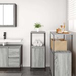 vidaXL Meuble de salle de bain avec étagères sonoma gris 36x35x95 cm