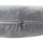 vidaXL Oreiller de Voyage pour le Cou Gris 27 x 27 x 8 5 cm Velours