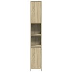 vidaXL Armoire de salle de bain Chêne sonoma 30x30x183 5 cm Aggloméré
