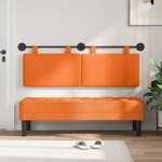 vidaXL Tête de lit suspendue Orange Tissu en velours côtelé