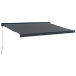 vidaXL Auvent rétractable anthracite 3 5x2 5 m tissu et aluminium