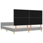 vidaXL Cadre de lit avec tête de lit Gris clair 180 x 200 cm tissu