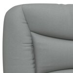 vidaXL Lit avec matelas Hvar gris clair 80x200 cm tissu