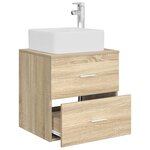 vidaXL Vanité de lavabo mural Chêne Sonoma 49 5 x 41 x 63 cm