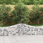vidaXL Paniers à gabions arqués 8 Pièces 200x50x40/60 cm fer galvanisé