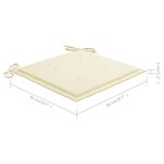 vidaXL Chaises à manger de jardin avec coussins lot de 3 Acacia massif