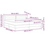 vidaXL Lit boxspring avec matelas Crème 200 x 200 cm tissu