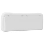 vidaXL Coussin de tête de lit Hvar blanc 140 cm similicuir