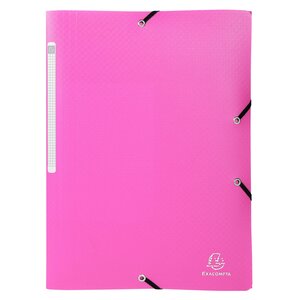 Chemise À Élastiques 3 Rabats Pp Opak - A4 - Rose - Exacompta