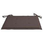 vidaXL Chaises de jardin lot de 2 et coussins taupe Bois teck massif