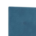 vidaXL Tête de Lit LED Capitonnée Bleu Foncé 100 cm en Velours
