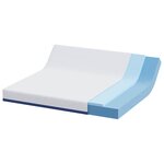 vidaXL Matelas Blanc  bleu 200 x 200 cm Mousse