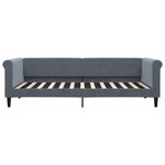 vidaXL Lit de repos sans matelas gris foncé 90x200 cm velours