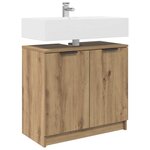vidaXL Cabinet de salle de bain Chêne artisanal 64 5 x 33 5 x 59 cm