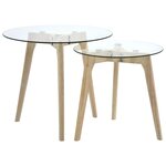 vidaXL Ensemble de tables d'appoint 2 Pièces Verre trempé