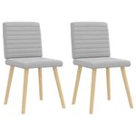 vidaXL Chaises à manger lot de 2 gris nuage tissu