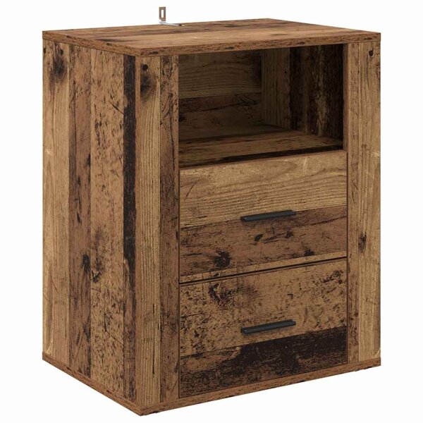 vidaXL Cabinet de chevet Bois ancien 35 x 50 x 60 cm Bois d'ingénierie