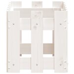 vidaXL Jardinière avec design de clôture blanc 60x30x30 cm pin massif