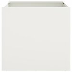 vidaXL Jardinières 2 Pièces blanc 49x47x46 cm acier laminé à froid