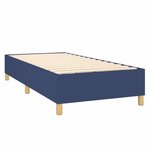 vidaXL Sommier à lattes de lit avec matelas et LED Bleu 90x190cm Tissu