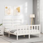 vidaXL Cadre de lit sans matelas blanc 120x200 cm bois de pin massif