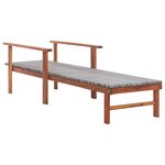 vidaXL Chaise longue Résine tressée et bois d'acacia massif Gris