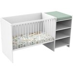 Lit bébé combiné - 120 x 60 cm - Evolutif en 90 x 190 cm