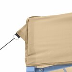 vidaXL Tente de fête 292 x 292 x 315 cm Beige Tissu Oxford