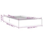 vidaXL Cadre de lit sans matelas bois massif 100x200 cm