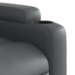 vidaXL Fauteuil inclinable électrique Gris Similicuir