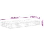 vidaXL Matelas à ressorts ensachés dureté moyenne 120x200 cm