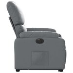 vidaXL Fauteuil inclinable électrique gris similicuir