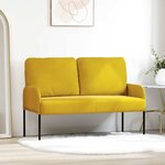 vidaXL Canapés avec coussin 110cm Jaune Contreplaqué