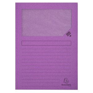 Paquet De 100 Chemises À Fenetre Forever - 22x31cm - Lilas - X 4 - Exacompta