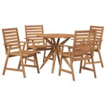 vidaXL Ensemble à manger de jardin 5 Pièces Bois d'acacia solide