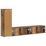 vidaXL Ensemble meuble TV 3 Pièces Bois ancien Bois d'ingénierie