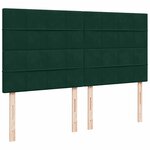 vidaXL Sommier à lattes de lit et matelas Vert foncé 180x200cm Velours