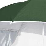 vidaXL Parasol de plage avec parois latérales vert 215 cm