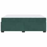 vidaXL Cadre de lit avec matelas Vert foncé 160 x 200 cm Velours