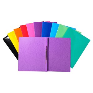 Chemise À Lamelle Carte Lustrée Pelliculée 355gm2 Iderama - A4 - Couleurs Assorties - Exacompta