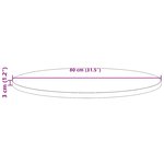 vidaXL Dessus de table rond Ø80x3 cm bois de pin massif