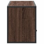 vidaXL Meuble TV chêne marron 100x31x39 5cm bois d'ingénierie et métal