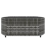 vidaXL Salon de jardin 4 Pièces avec coussins Gris Résine tressée