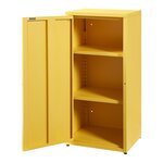 Armoire étagère meuble de rangement 88 x 40 x 35 cm métallique acier jaune 03_0008905