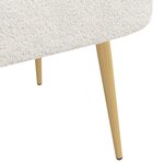 vidaXL Banc rembourré avec dossier Crème 110 x 60 x 76 cm Bouclé